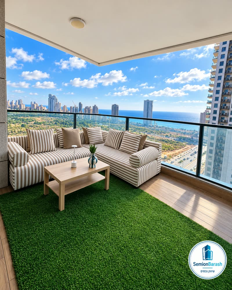 Photo 1 sur 8 : 5 pièces en façade dans le projet ICR, 14e étage — Park HaYam, Netanya